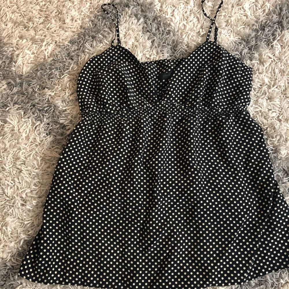 Sexy black and white polka dot top